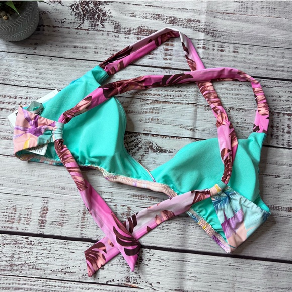 Bar III Tropical Bikini Swim Top - Picture 2 of 6